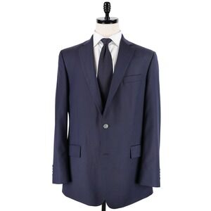 Brooks Brothers Blazer Size 43L - 44L Blue Birdseye Regent Fit Wool Metal Button